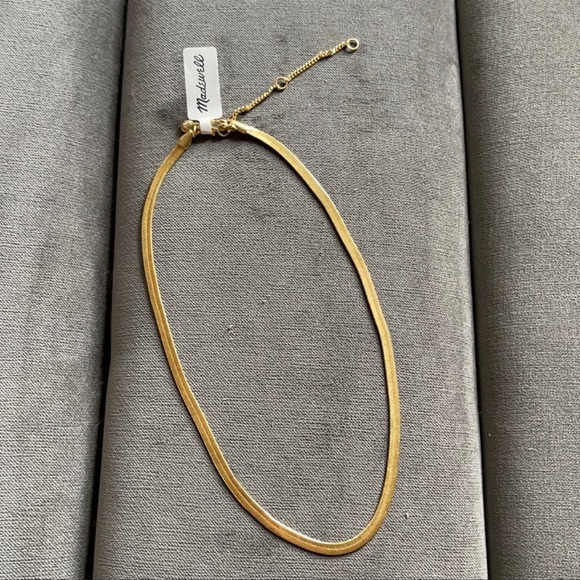 Madewell Jewelry Madewell Herringbone Chain Necklace Vintage Gold